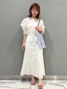 「JILL STUART（ジルスチュアート）のアイテム（トートバッグ）」を使った、JILLSTUARTさん（レディース・155cm）の夏コーディネート