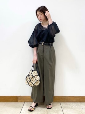 「JILL STUART（ジルスチュアート）のアイテム（サロペット/オーバーオール）」を使った、JILLSTUARTさん（レディース・160cm）の夏コーディネート