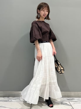 レーヨン麻バルーンスリーブブラウス JILL STUART（ジルスチュアート）の「レーヨン麻バルーン