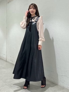 JILL STUART（ジルスチュアート）の「◇《Endy ROBE》ダヴィ衿付