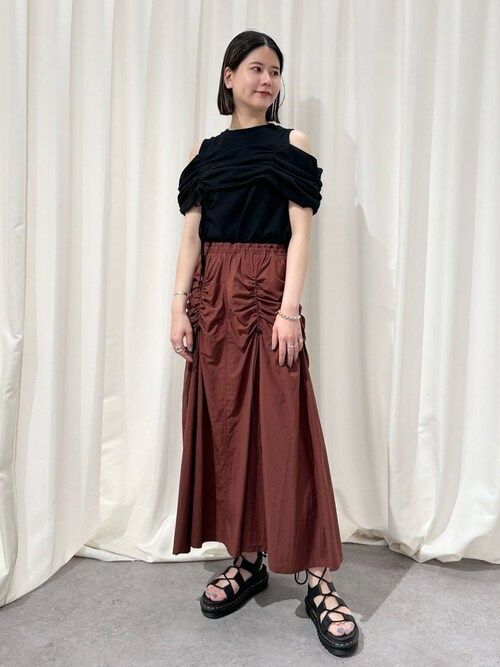 JILL STUART 立体織らり生地　ふんわりギャザースカート ジャガードギャザースカート | ジル スチュアート(JILL STUART