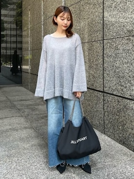 「JILL STUART（ジルスチュアート）のアイテム（トートバッグ）」を使った、JILLSTUARTさん（レディース・162cm）の夏コーディネート