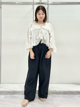 「JILL STUART（ジルスチュアート）のアイテム（パンツ）」を使った、JILLSTUARTさん（レディース・151cm）の夏コーディネート