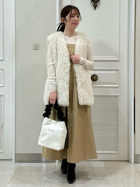 「JILL STUART（ジルスチュアート）のアイテム（トートバッグ）」を使った、JILLSTUARTさん（レディース・158cm）の夏コーディネート