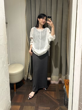 「ブルべ冬」｜「アイテム（アクセサリー）」を使った、miuさん（レディース・158cm）の夏コーディネート
