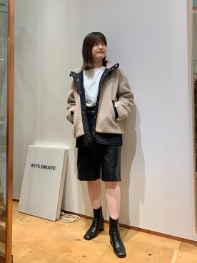 「RIVEDROITE」｜「アイテム（ブルゾン）」を使った、miuさん（レディース・158cm）の秋コーディネート