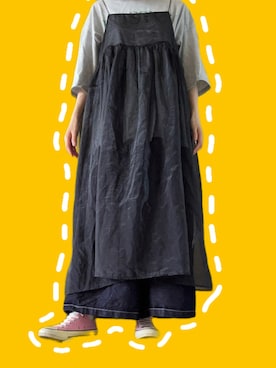 「coca（coca）（コカ）の＼新色追加／ビッグシルエットプリントTシャツ（T恤/上装、ホワイト系）」を使った、みぃさん（レディース・159cm）の春コーディネート