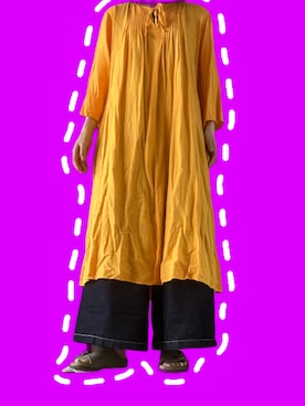 「SLOBE IENA（スローブイエナ）のアイテム（连衣裙/礼服裙、イエロー系）」を使った、みぃさん（レディース・159cm）の春コーディネート