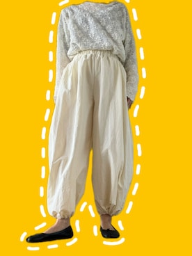 「しまむら（シマムラ）のアイテム（パンツ）」を使った、みぃさん（レディース・159cm）の春コーディネート