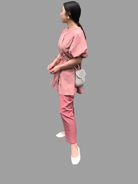 「リバーシブル」｜「アイテム（バレエシューズ）」を使った、kayouさん（レディース・160cm）の夏コーディネート