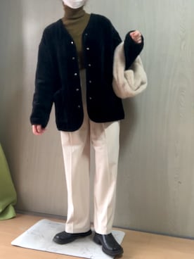 「アイテム（ハンドバッグ）」を使った、YUIさん（レディース・155cm）の冬コーディネート