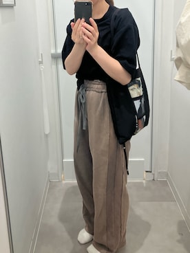 「アイテム（スウェットパンツ）」を使った、SOUさん（レディース・155cm）の秋コーディネート