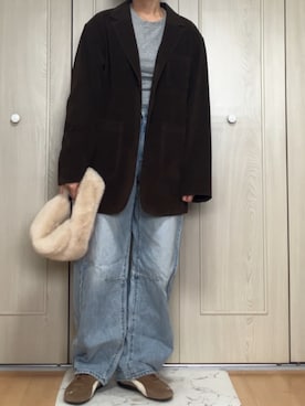 「アイテム（テーラードジャケット）」を使った、YUIさん（レディース・155cm）の秋コーディネート