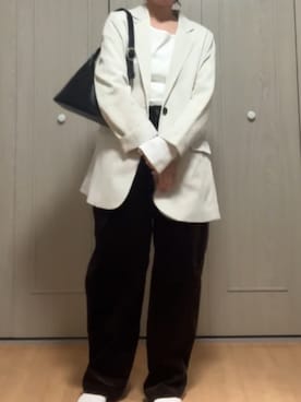 「アイテム（テーラードジャケット）」を使った、YUIさん（レディース・155cm）の冬コーディネート