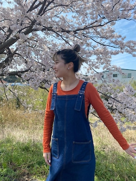 「MOUSSY（マウジー）のアイテム（オールインワン・サロペット）」を使った、美波さん（レディース・161cm）の春コーディネート