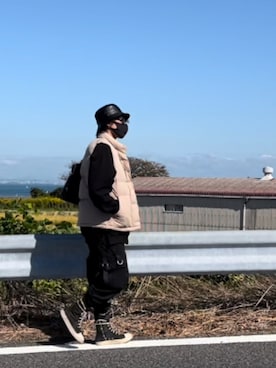 「アイテム（ダウンベスト）」を使った、まささん（メンズ・175cm）の秋コーディネート