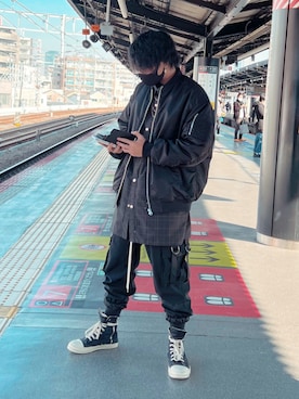 「BLACKTAILOR（ブラックテイラー）のアイテム」を使った、まささん（メンズ・175cm）の冬コーディネート