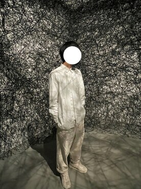 「GU（ジーユー）のアイテム（シャツ/ブラウス、ホワイト系）」を使った、Kaku wearさん（メンズ・176cm）の夏コーディネート