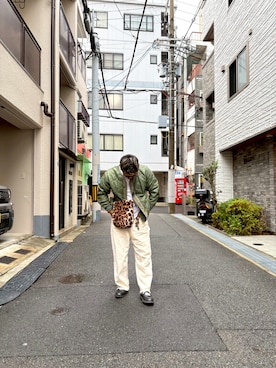 「アイテム（スリッポン）」を使った、Kaiさん（メンズ・170cm）の秋コーディネート