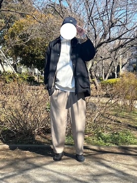 「Paraboot」｜「アイテム（ローファー）」を使った、TAKU1225さん（メンズ・180cm）の冬コーディネート