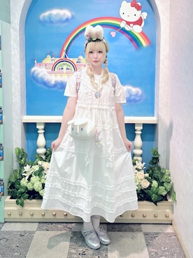 「merry jenny（メリージェニー）のアイテム（ワンピース/ドレス）」を使った、きなさん（レディース・164cm）の夏コーディネート