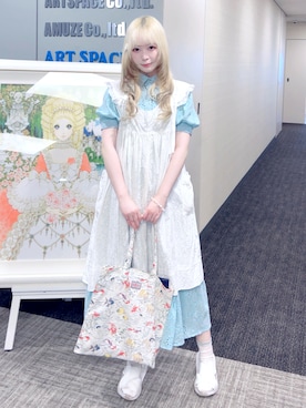 「アイテム（エプロン）」を使った、きなさん（レディース・165cm）の夏コーディネート
