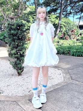 「アイテム（チュニック）」を使った、きなさん（レディース・165cm）の冬コーディネート