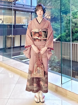 「アイテム（水着/着物・浴衣）」を使った、きなさん（レディース・165cm）の秋コーディネート