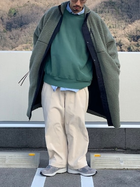 「HYKE」｜「アイテム（その他）」を使った、KENさん（メンズ・176cm）の冬コーディネート