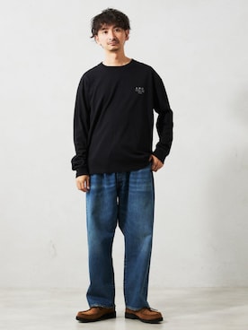「A.P.C.（アーペーセー）のアイテム」を使った、enoさん（メンズ・174cm）の夏コーディネート