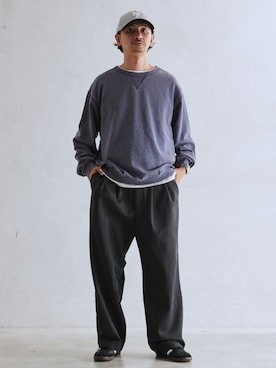 「JOURNAL STANDARD relume（ジャーナルスタンダード　レリューム）のアイテム（スウェット）」を使った、enoさん（メンズ・174cm）の秋コーディネート