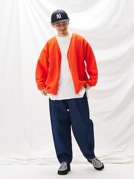「JOURNAL STANDARD relume（ジャーナルスタンダード　レリューム）のアイテム（帽子）」を使った、enoさん（メンズ・174cm）の春コーディネート