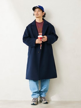 「JOURNAL STANDARD relume（ジャーナルスタンダード　レリューム）のアイテム（帽子）」を使った、enoさん（メンズ・174cm）の冬コーディネート