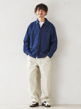 「NULL（ヌル）のアイテム」を使った、enoさん（メンズ・174cm）の秋コーディネート