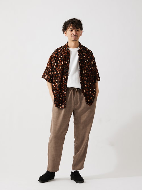 ジャーナルスタンダード　BINDU 半袖シャツ L ASTRONOMY シャツ ビッグシルエット半袖シアーシャツ メンズ