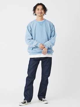「JOURNAL STANDARD relume（ジャーナルスタンダード　レリューム）のアイテム（スウェット）」を使った、enoさん（メンズ・174cm）の冬コーディネート