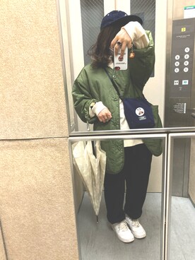 「AS as know as（エーエス アズノウアズ）のアイテム（その他アウター）」を使った、harunaさん（レディース・151cm）の春コーディネート