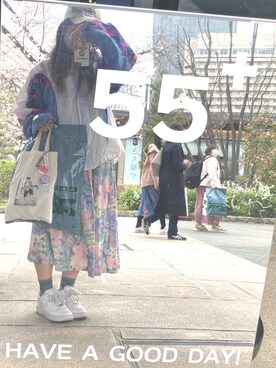 「Reebok（リーボック）のアイテム（その他アウター）」を使った、harunaさん（レディース・151cm）の春コーディネート