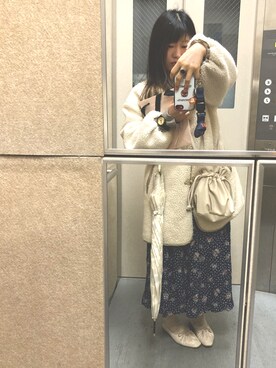 「AS as know as（エーエス アズノウアズ）のアイテム（ジャケット/アウター）」を使った、harunaさん（レディース・151cm）の冬コーディネート