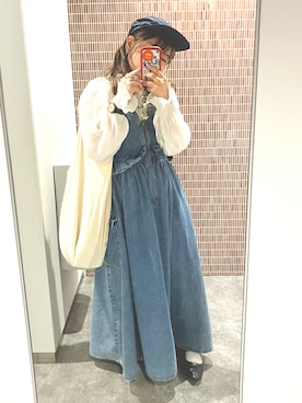 「しまむら（シマムラ）のアイテム（ワンピース/ドレス）」を使った、harunaさん（レディース・151cm）の夏コーディネート