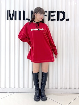「オーバーサイズ」｜石田 莉央さん（レディース・161cm）の秋コーディネート