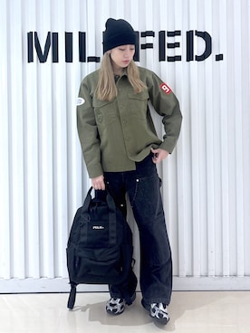 石田 莉央さん（レディース・161cm）の冬コーディネート