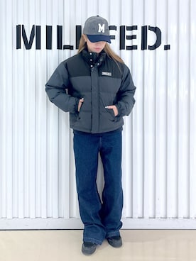 石田 莉央さん(レディース・161cm)の冬コーディネート