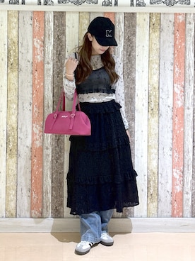 「MILKFED.（ミルクフェド）のアイテム」を使った、石田 莉央さん（レディース・161cm）の秋コーディネート