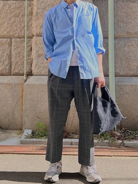 「DIGAWEL（ディガウェル）のアイテム（トップス）」を使った、27さん（メンズ・170cm）の春コーディネート