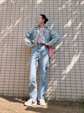 「nugu」｜「アイテム（ジャケット/アウター）」を使った、chan-miさん（レディース・163cm）の春コーディネート