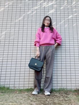 ニット セーター ピンク系 を使った 韓国ファッション の人気ファッションコーディネート Wear