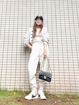 「GRL」｜「アイテム（スウェットパンツ）」を使った、chan-miさん（レディース・163cm）の秋コーディネート