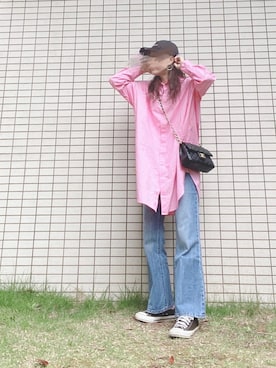 「黒×ピンク」｜「アイテム（その他）」を使った、chan-miさん（レディース・163cm）の秋コーディネート