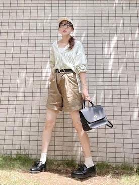 「メンズライクコーデ」｜「アイテム（その他）」を使った、chan-miさん（レディース・163cm）の夏コーディネート